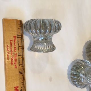 Set Of 4 Antique Clear Glass Knobs Glass Drawer Pulls - 1 3/4” 75 4