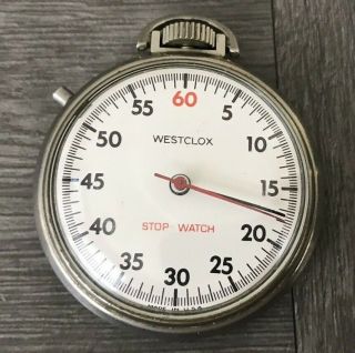 Westclox Stop Watch Pocket Watch Vintage 1970 