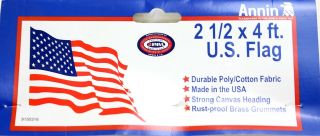 U.  S.  American US USA Flag - 2 1/2 ' x 4 ' (Made in the USA) Poly / Cotton Blend 3