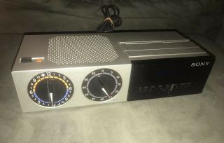 Hard To Find Sony Dream Machine Icf - C55w Vintage Fm/am Clock Radio