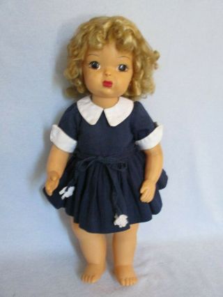 Terri Lee Doll 16” In Vintage Blue School Girl Dress – 1950s