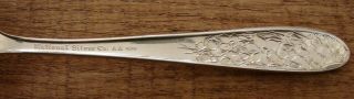 NATIONAL SILVER CO NARCISSUS 6 ROUND SOUP SPOONS,  3 TABLESPOONS / SERVING 5