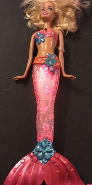 Vintage 1998 Barbie Blonde Magical Mermaid W/light Up Tail Mattel