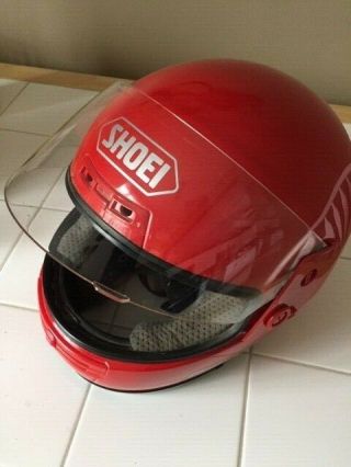 Shoei Rf - 200 Motorcycle Helmet,  Bright Red (size M 7 1/8 - 7 1/4)