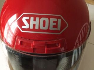 Shoei RF - 200 Motorcycle Helmet,  Bright red (Size M 7 1/8 - 7 1/4) 7