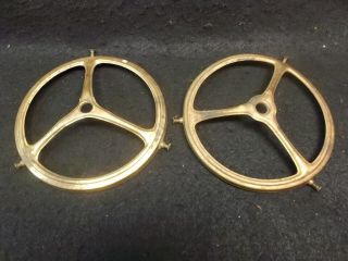 2 Antique Brass 5 " Gas Shade Holders