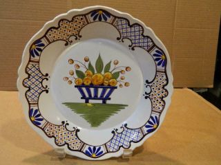 French Faience Round 8 3/4 