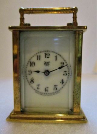 Antique,  Miniature Waterbury Carriage Clock,  Perfectly,  Lovely Piece