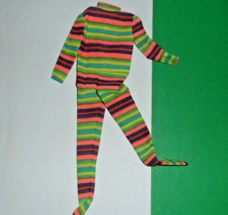 Barbie 3422 The Color Kick 1 Piece Stripe Leotard Doll Clothes 1970 