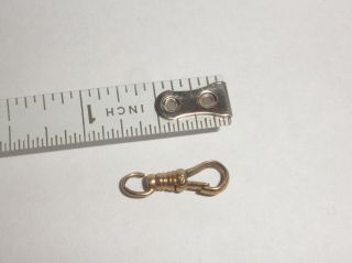 Antique Swivel Clasp 10K Yellow Gold Victorian for your Pocket Watch Chain 2