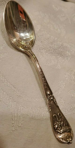 Gorham Sterling Silver Zodiac Spoon Leo 5 7/8 " 38.  17 Grams