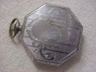 Vintage Large Antique Pre 1920 Art Deco Tacy Admiral Octagon Pocket Watch