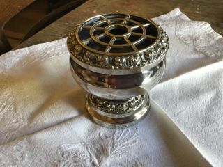 Pretty Miniature Silver Plated Rose Bowl By Ianth Of England 3” Across.