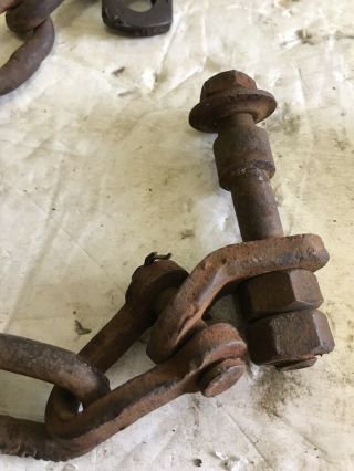 Ford 8N 9N 2N 3 Point Hitch Sway Chains & Brackets Antique Tractor 3