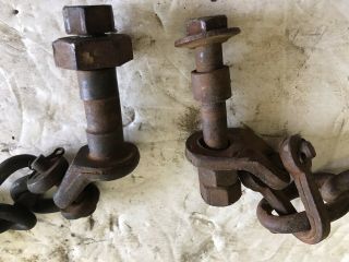 Ford 8N 9N 2N 3 Point Hitch Sway Chains & Brackets Antique Tractor 7