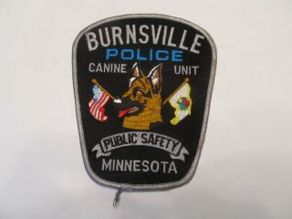 Minnesota Burnsville Police K - 9 Unit Patch
