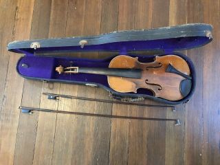 Antique 19th Century German Antonius Stradivarius Model Violin