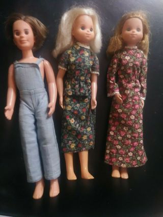 3 Vintage Sunshine Family Dolls