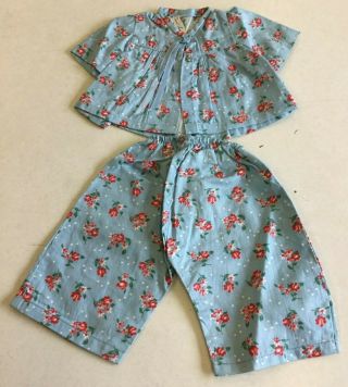 Tagged Terri Lee Doll Outfit Light Blue Floral Pajamas