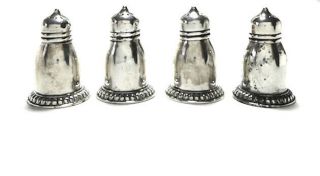 Set Of Four (4) Sterling Silver Birks Salt & Pepper Shakers
