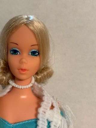 Vintage Barbie QUICK CURL DELUXE Doll With Blue Dress TNT Body NEAR 3