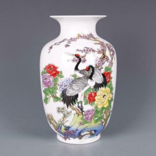 Chinese Ancient Antique Hand Make Peony Flower And Bird Patterns Vase