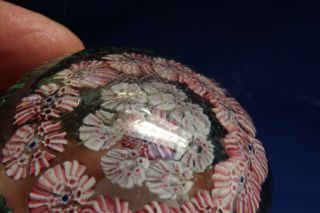 Antique Glass Millefiori Paperweight Unknown Origin Has Top Ding & Age Wear 4