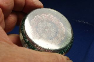 Antique Glass Millefiori Paperweight Unknown Origin Has Top Ding & Age Wear 8