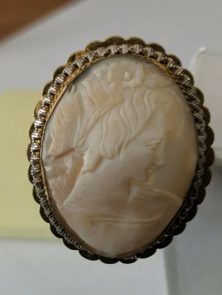 Antique Vintage Lovely Hand Carved Shell Cameo
