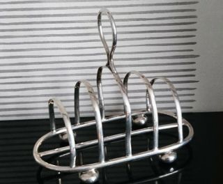 Antique Solid Sterling Silver Toast Rack Cropp & Farr B 