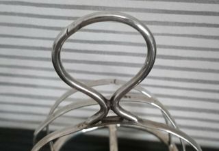 ANTIQUE SOLID STERLING SILVER TOAST RACK CROPP & FARR B ' HAM MARKS C.  1905 6