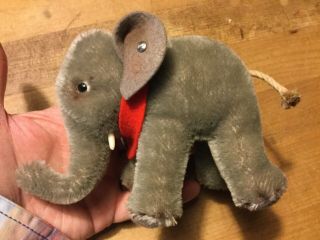 Antique Vintage Miniature Steiff Elephant W/ Id 3.  5” Pristine