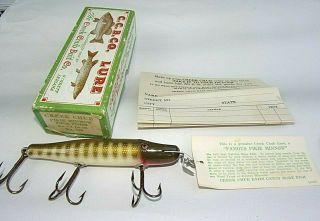 Vintage Creek Chub Pikie Minnow Pikie Finish Box Tag Order Form Fishing Lure