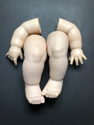 Vintage Rubber Vinyl Plastic Doll Baby Arms & Legs Set Parts Gerber 1970
