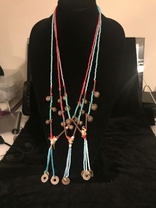 Antique African Beads Strand Necklace