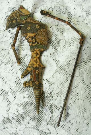 Wayang Klitik Indonesian Shadow Rod Puppet 10 1/2 Inches Tall - Needs Tlc