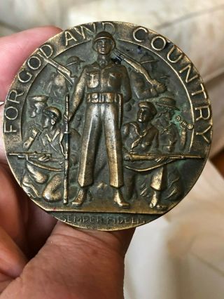Ww2 U.  S.  American Legion " For God And Country " School Award Medal