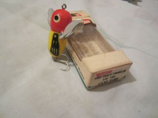 Vintage fishing lure Heddon Tiny Crazy Crawler boxed 4