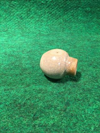 Celadon Ceramic Jar Style Clay Damper Bowl - Incense Burner Opium War Era O