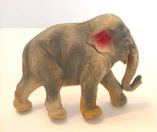 Vintage Rubber Baby Squeaky Toy Elephant Marked T In Star Japan A2607 Squeaks