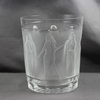 Lalique Crystal Femmes Antiques Double Old Fashioned Tumbler Individually