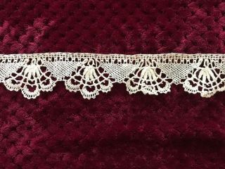 Vintage French Bobbn Lace Edging - 2 Yards By 1 3/4 "
