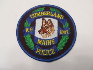 Maine Cumberland Police K - 9 Unit Patch