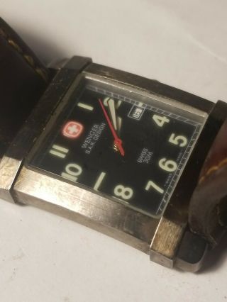 Vintage Wenger SAK Design Swiss military mens watch 093.  0848 battery runs 2