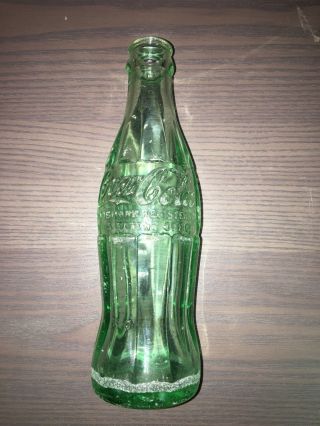 Vintage Antique Green Coke Coca Cola Bottle Lexington North Carolina Nc 6 Oz