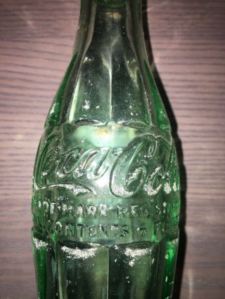 Vintage Antique Green Coke Coca Cola Bottle Lexington North Carolina NC 6 oz 3