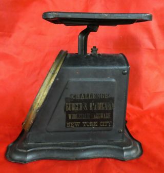 Antique Columbia Family Scale 0 - 24 lbs Burger and Baumgard Advertising EVC 2
