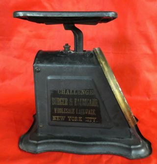 Antique Columbia Family Scale 0 - 24 lbs Burger and Baumgard Advertising EVC 4