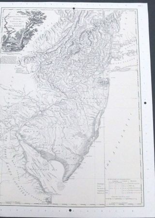 1777 Revolutionary War Era Survey Map Province (state) Jersey (the Jerseys)