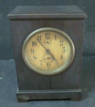 Antique German Wood Alarm Clock With Music Box,  Circa 1900 - 10